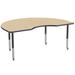 Factory Direct Partners Kidney T-Mold Adjustable Height Activity Table w/ Super Legs Laminate/Metal in Brown | 30 H in | Wayfair 10088-MPNV