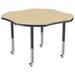 Factory Direct Partners Clover T-Mold Adjustable Height Activity Table w/ Super Legs Laminate/Metal in Brown | 30 H in | Wayfair 10084-MPNV