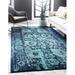 Blue 120 x 0.5 in Area Rug - RugPal Dauphine Oriental Lagoon Area Rug Polypropylene | 120 W x 0.5 D in | Wayfair 1858684