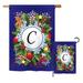 Breeze Decor Winter Initial Wonderland Impressions Decorative Vertical 2-Sided Polyester 18.5 x 13 in. Flag Set | Wayfair