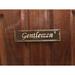 K Castings, Inc. Gentlemen Brass Door Sign w/ Braille Metal in Brown | 2.5 H x 9.62 W x 0.18 D in | Wayfair B3103-2AG00B
