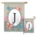 Breeze Decor Butterflies A Initial Garden Friends Bugs & Frogs Impressions Decorative Vertical 2-Sided Flag Set in Brown | 28 H x 18.5 W in | Wayfair