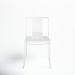 AllModern Avers Stacking Patio Dining Side Chair, Steel in White | 31.5 H x 17.75 W x 20.5 D in | Wayfair 1D5F7BC9A6634B7BB47FC218371FEB12