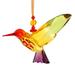 August Grove® Laury Five Tone Acrylic Hanging Hummingbirds Plastic in Red/Yellow | 9 H x 5.5 W x 9 D in | Wayfair E87F6B21E37444989BCC0D65923B21EB