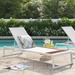 AllModern Edie 89" Long Reclining Chaise Lounge Set Plastic in White | 37 H x 33 W x 89 D in | Outdoor Furniture | Wayfair