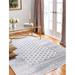 White 90 x 0.38 in Area Rug - Loon Peak® Iqrar Floral Gray/Ivory Area Rug Polypropylene | 90 W x 0.38 D in | Wayfair