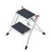 Hailo USA Inc. Mini 2 Step Steel Step Stool w/ 330 Ib. Load Capacity Steel in White | 19.69 W x 19.29 D in | Wayfair 4310-001