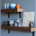 17 Stories Chumbley 2 Piece Reclaimed Barn Wood Bracket Shelf Wood in Brown | 3 H x 24 W x 7 D in | Wayfair 9677753B206742BDA9ECF1DBFB395709