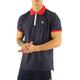 Fila Vintage White Line Mens BB1 Stripe Tennis Polo Shirt Navy/Red S