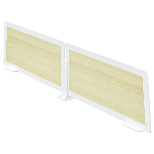 Paperflow 2er Set Tischtrennwand für easyDesk Doppelschreibtische 80x35 cm braun, 80x35x0.7 cm