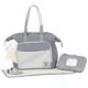 Humble-Bee Expandable Diaper Bag and Convertible Backpack Tote with Wipes Case, Changing Pad, Wet Bag, and Stroller Straps Bee Boundless Charm Unisex Pebble Grey Durable and Water Repellant