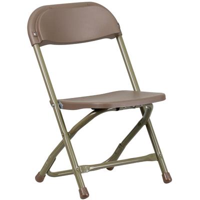 Flash Furniture Y-KID-BN-GG Brown Kids Plastic Folding Chair