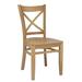 Charlton Home® Wanamaker Solid Wood Cross Back Side Chair Wood in Brown | 34.5 H x 17.5 W x 18 D in | Wayfair 16EBF91EEAD842AFAAF0A093C6A3F9F0