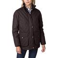 Rydale Ladies Country Diamond Quilt 100% Waxed Cotton Jacket Women's Quilted Waxed Coat Brown