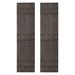 Dogberry Collections Traditional Board & Batten Exterior Shutters Wood in Brown | 60 H x 14 W x 1.63 D in | Wayfair w-trad-1460-gray