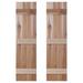Dogberry Collections Traditional Board & Batten Exterior Shutters Wood in Brown | 60 H x 14 W x 1.63 D in | Wayfair w-trad-1460-unfi