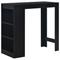 vidaXL Bar Table with Shelf Black 110x50x103 cm