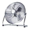 LIVIVO Chrome 14" High Velocity Metal Floor Fan Stand Free Standing Cooling Adjustable Head Tilting Home Office Gym Industrial Cool Air With 3 Speed Settings - 3 Aluminium Blade - Portable - 70w