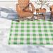 White 94.49 x 0.15 in Area Rug - Sand & Stable™ Mac Plaid Green/Ivory Indoor/Outdoor Area Rug Polypropylene | 94.49 W x 0.15 D in | Wayfair