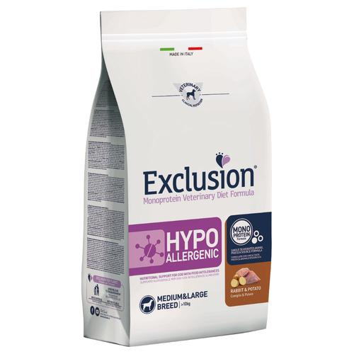 12kg Exclusion Diet Hypoallergenic Medium/Large Adult mit Kaninchen & Kartoffel Hundefutter trocken