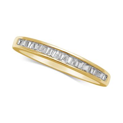 Diamond Baguette Band (1/7 ct. t.w.) in 14k White Gold, Gold, or Rose Gold - Yellow Gold