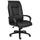 Boss Office Products Executive Leather Plus Chair W/Padded Arm - Black