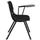 Black Padded Ergonomic Shell Chair With Left Handed Flip-Up Tablet Arm - Black