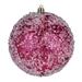 Vickerman 599044 - 4" Berry Red Glitter Hail Ball Christmas Tree Ornament (6 pack) (N190121D)