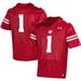 Men's Under Armour #1 Red Wisconsin Badgers Replica Football Jersey