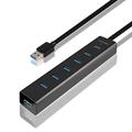 AXAGON HUE-SA7BP - Aktiver/Passiver USB 3.0 Hub mit 7 USB-Ports, 40cm Kabel, inkl. Netzteil, 5V / 2A, ideal für Schreibtisch und Büro