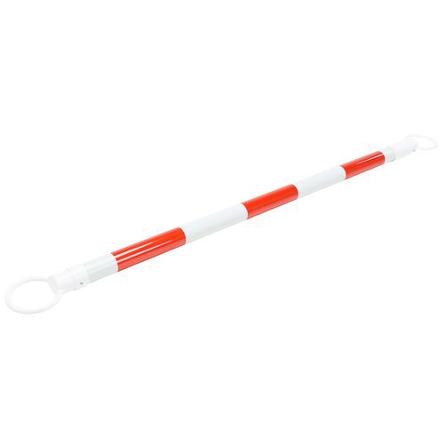 barre de cône rétractable 1.3m - rouge / blanc