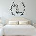 Winston Porter Me & You Bedroom Quotes Wall Decal Vinyl in Black | 20 H x 22 W in | Wayfair EB9CE99EFBD94E7382039703B98FBF69