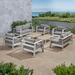 Orren Ellis Kestner Outdoor 8 piece Sofa Seating Group w/ Cushion Metal in Gray | 24.75 H x 56.75 W x 31 D in | Wayfair