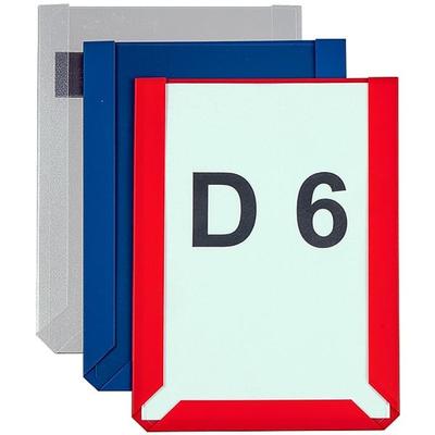 10er Pack magnetische Inforahmen DIN A6 hoch rot, EICHNER, 11.4x15.4x0.3 cm