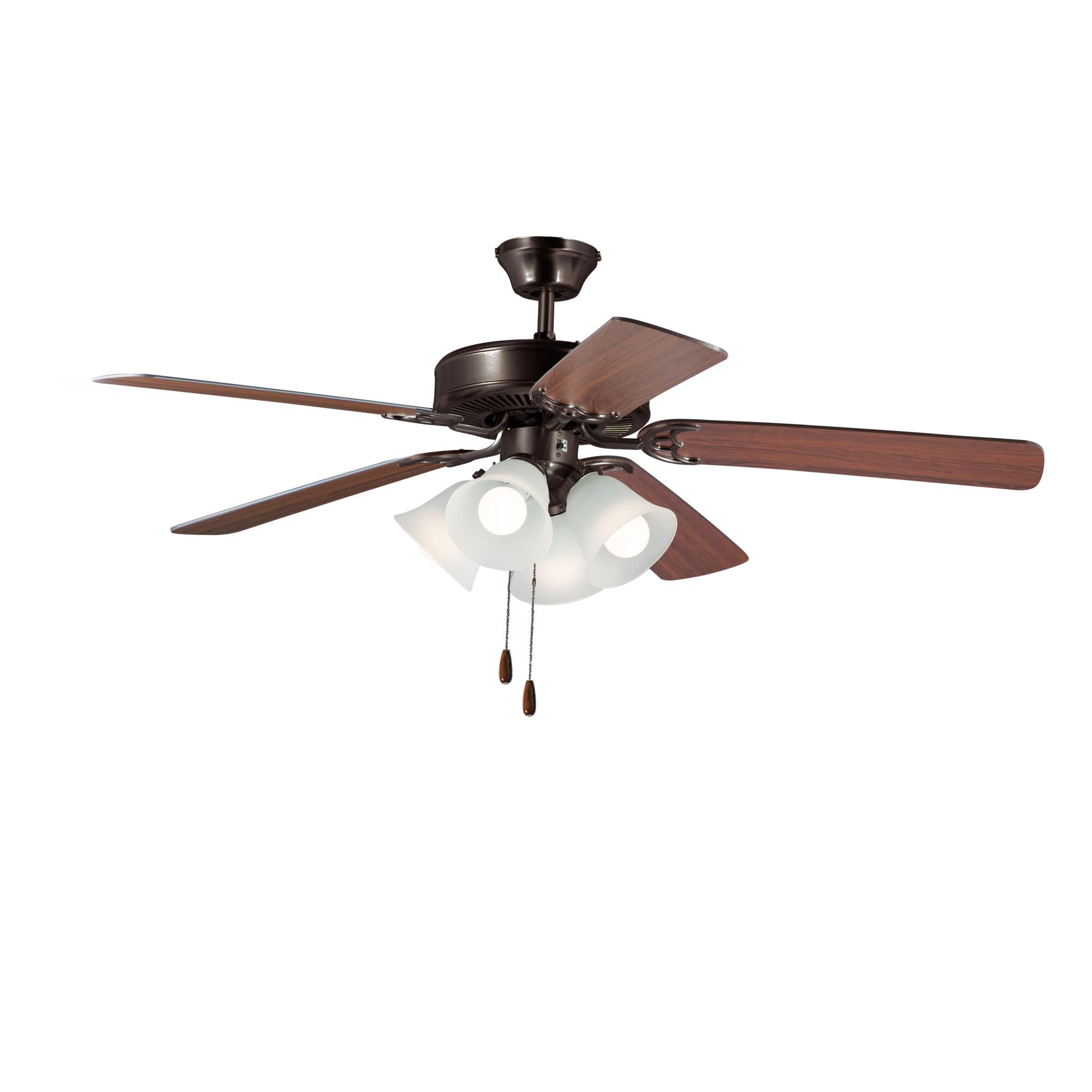 Maxim Lighting Basic 52 Inch Ceiling Fan with Light Kit - 89907FTOIWP