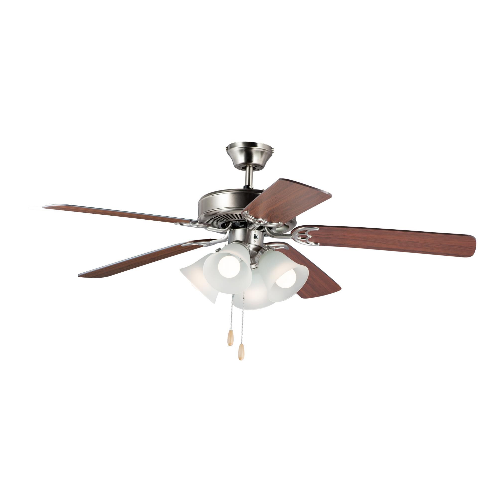 Maxim Lighting Basic 52 Inch Ceiling Fan with Light Kit - 89907FTSNWP