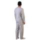 Rekordsan Schlafanzug für Herren, klassisch, Baumwolle, mit 1 Reißverschluss, Grau, Größe 1 – 1 Stück