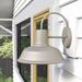 Gracie Oaks Evenezer 1 - Bulb 12.5" H Outdoor Barn Light Metal in Gray | 12.5 H x 12 W x 13.8 D in | Wayfair LFMF2127 41761339