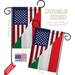 Breeze Decor American Italian Friendship 2-Sided Polyester 1'7" x 1'1" Flag Set in Red | 18.5 H x 13 W x 1 D in | Wayfair