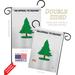 Breeze Decor Pine Tree Americana Historic Impressions Decorative 2-Sided Polyester 1'7" x 1'1" Flag Set in Green | 18.5 H x 13 W in | Wayfair