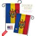 Breeze Decor Moldova 2-Sided Polyester 1'7" x 1'1" Flag Set in Red | 18.5 H x 13 W in | Wayfair BD-CY-GS-108213-IP-BO-D-US14-BD