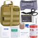 GRULLIN Survival First Aid Kit, 39 Pieces Tactical Molle EMT IFAK Pouch Emergency First Aid Survival Kits Trauma Bag Outdoor Gear for Camping Hiking Hunting Travel Car Adventures (Tan)