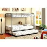 Zoomie Kids Vegard Twin over Twin Metal Standard Bunk Bed Metal in Gray | 61 H x 42 W x 79 D in | Wayfair 854220E2E9EC4DEFBE5257323F0AC964