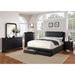 Latitude Run® Latimer Queen Platform Bed Upholstered/Faux leather in Black | 48 H x 65 W x 88 D in | Wayfair 93WF3A4JQBK