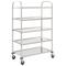 vidaXL 5-Tier Kitchen Trolley 107x55x147 cm Stainless Steel