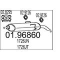 MTS Silencieux arrière pour PEUGEOT: 106 & CITROËN: Saxo (Ref: 01.96860)