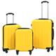 vidaXL Hardcase Trolley Set 3 pcs Yellow ABS