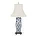 Bradburn Home Briella 30" Blue/Gray/Black Table Lamp Porcelain/Silk in Black/Blue/Brown | 30 H x 16 W x 13 D in | Wayfair GV-9737