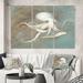 East Urban Home 'Octopus Treasures from the Sea' Painting Multi-Piece Image on Wrapped Canvas Metal in Brown/Gray/White | Wayfair
