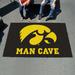 FANMATS Collegiate NCAA Man Cave 94.5 in. x 59.5 in. Non-Slip Indoor Only Door Mat Synthetics | Wayfair 14647
